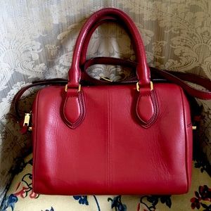 J. CREW Shelby Satchel Bag Purse Leather Crossbody J. Crew J.Crew Red